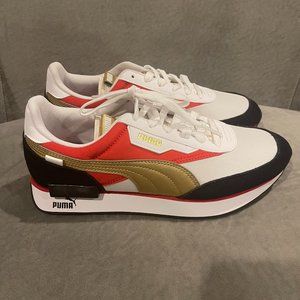 Puma's Future Rider Varsity | White-Team Gold-Puma Black | Size 9 Womens
